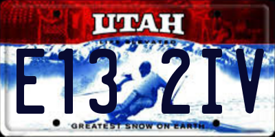 UT license plate E132IV