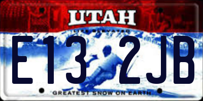 UT license plate E132JB