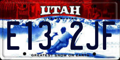 UT license plate E132JF