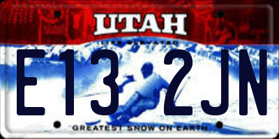 UT license plate E132JN