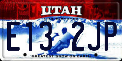 UT license plate E132JP