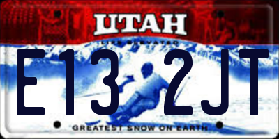 UT license plate E132JT