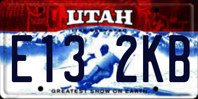 UT license plate E132KB