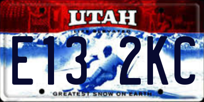 UT license plate E132KC