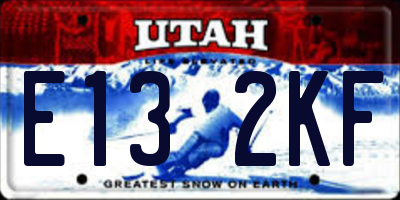UT license plate E132KF