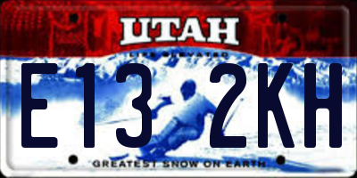 UT license plate E132KH