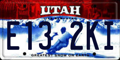 UT license plate E132KI