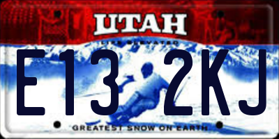 UT license plate E132KJ