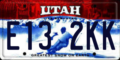 UT license plate E132KK