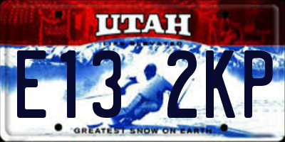 UT license plate E132KP