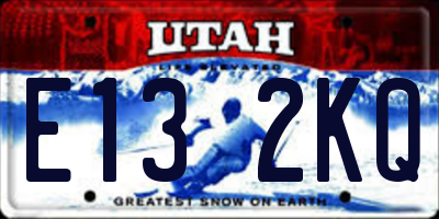 UT license plate E132KQ
