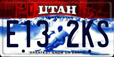 UT license plate E132KS