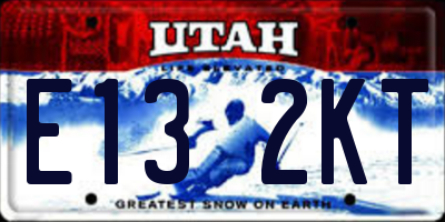 UT license plate E132KT