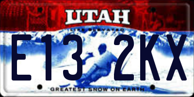 UT license plate E132KX