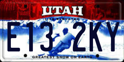 UT license plate E132KY