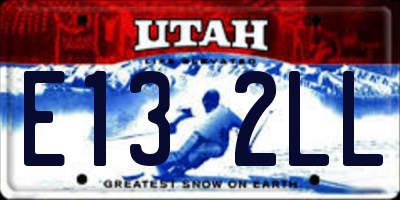 UT license plate E132LL