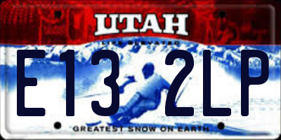UT license plate E132LP