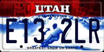 UT license plate E132LR