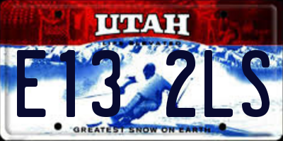 UT license plate E132LS