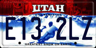 UT license plate E132LZ