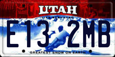 UT license plate E132MB