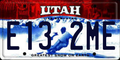 UT license plate E132ME