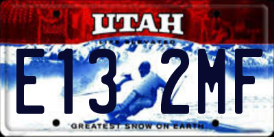UT license plate E132MF