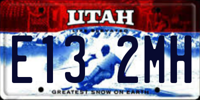 UT license plate E132MH