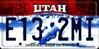 UT license plate E132MI