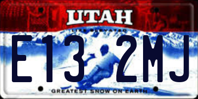 UT license plate E132MJ