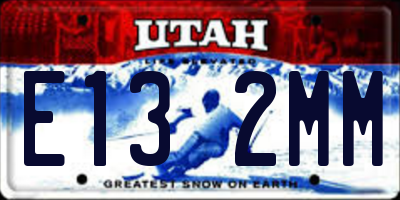 UT license plate E132MM