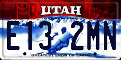 UT license plate E132MN