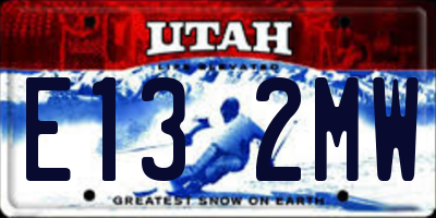 UT license plate E132MW