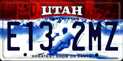UT license plate E132MZ