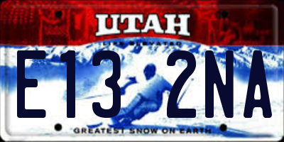 UT license plate E132NA
