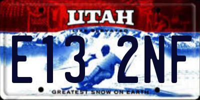 UT license plate E132NF