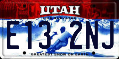 UT license plate E132NJ