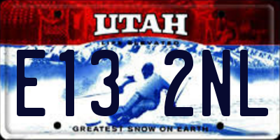 UT license plate E132NL