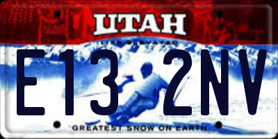UT license plate E132NV