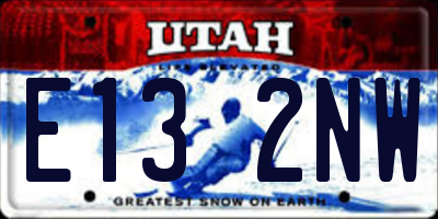 UT license plate E132NW