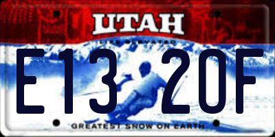UT license plate E132OF