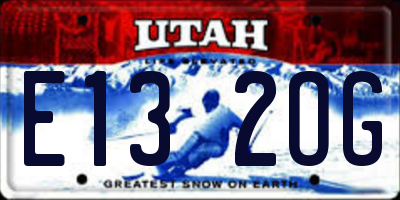 UT license plate E132OG