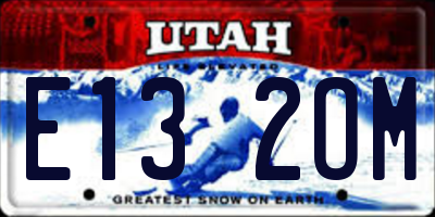 UT license plate E132OM