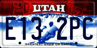 UT license plate E132PC