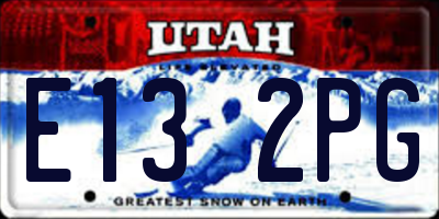 UT license plate E132PG