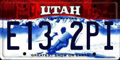 UT license plate E132PI