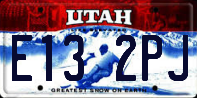 UT license plate E132PJ