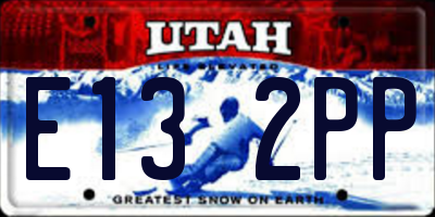 UT license plate E132PP