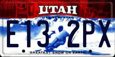 UT license plate E132PX