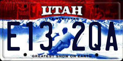 UT license plate E132QA